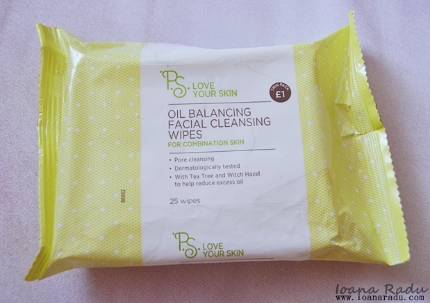 servetele demachiante ps love your skin oil balancing facial cleansing wipes
